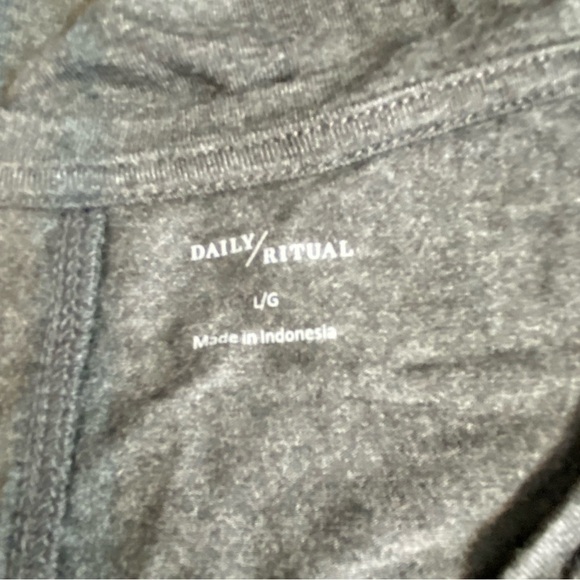 NWT  DAILY RITUAL Women's Large lounge V-neck sleeveless jersey tee midi dress - Picture 5 of 5